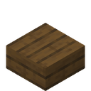 Spruce Slab.png: Inventory sprite for Spruce Slab in Minecraft as shown in-game linking to Spruce Slab with description: Spruce Slab