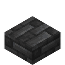 Deepslate Tile Slab.png: Inventory sprite for Deepslate Tile Slab in Minecraft as shown in-game linking to https://minecraft.wiki/w/Deepslate_Tile_Slab with description: Deepslate Tile Slab