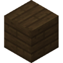 Dark Oak Planks.png: Inventory sprite for Dark Oak Planks in Minecraft as shown in-game linking to Dark Oak Planks with description: Dark Oak Planks