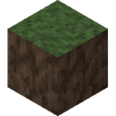Grass Block.png: Inventory sprite for Grass Block in Minecraft as shown in-game with description: Grass Block