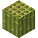 Block of Bamboo.png: Inventory sprite for Block of Bamboo in Minecraft as shown in-game linking to https://minecraft.wiki/w/Block_of_Bamboo with description: Block of Bamboo
