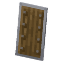 Shield.png: Inventory sprite for Shield in Minecraft as shown in-game linking to https://minecraft.wiki/w/Shield with description: Shield