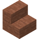 Smooth Red Sandstone Stairs.png: Inventory sprite for Smooth Red Sandstone Stairs in Minecraft as shown in-game linking to https://minecraft.wiki/w/Smooth_Red_Sandstone_Stairs with description: Smooth Red Sandstone Stairs