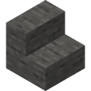 Polished Deepslate Stairs.png: Inventory sprite for Polished Deepslate Stairs in Minecraft as shown in-game linking to https://minecraft.wiki/w/Polished_Deepslate_Stairs with description: Polished Deepslate Stairs