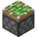 Sticky Piston.png: Inventory sprite for Sticky Piston in Minecraft as shown in-game linking to Sticky Piston with description: Sticky Piston