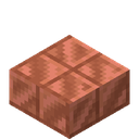 Cut Copper Slab.png: Inventory sprite for Cut Copper Slab in Minecraft as shown in-game with description: Cut Copper Slab