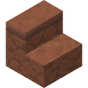 Red Sandstone Stairs.png: Inventory sprite for Red Sandstone Stairs in Minecraft as shown in-game linking to https://minecraft.wiki/w/Red_Sandstone_Stairs with description: Red Sandstone Stairs