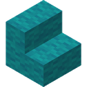 Cyan Wool Stairs.png: Inventory sprite for Cyan Wool Stairs in Minecraft as shown in-game linking to Cyan Wool Stairs with description: Cyan Wool Stairs