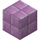 Purpur Block.png: Inventory sprite for Purpur Block in Minecraft as shown in-game linking to Purpur Block with description: Purpur Block