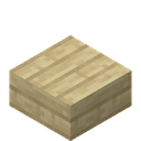 Birch Slab.png: Inventory sprite for Birch Slab in Minecraft as shown in-game linking to Birch Slab with description: Birch Slab